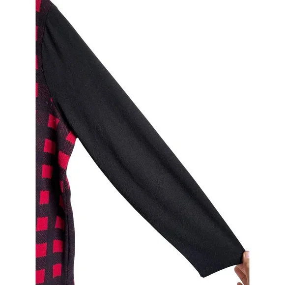 Talbots Red and Black Cowl Neck Sweater - Picture 4 of 6